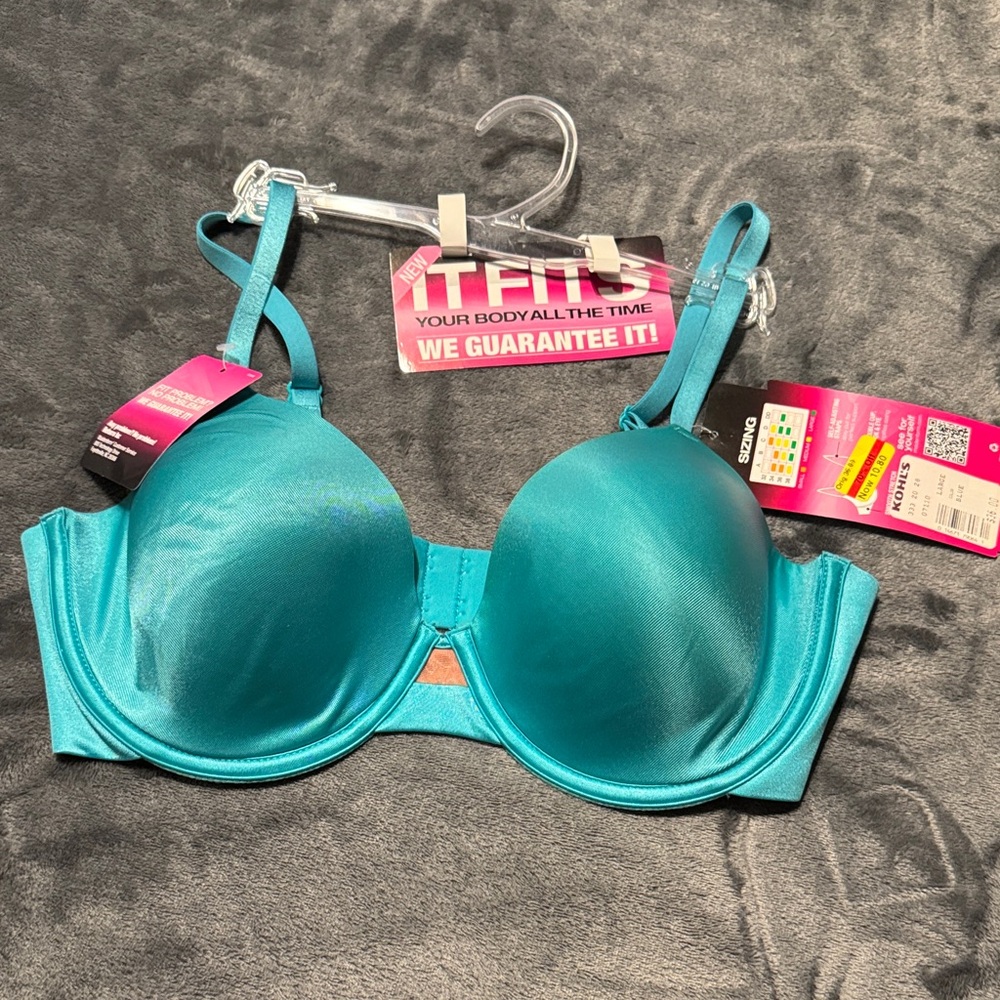 Maidenform Vibrant teal Underwire Bra large.